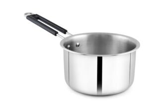 Zensil Stainless Steel TriPly Saucepan 16 cm, 1.5 LTR with Heat-Resistant Handle, Sauce Pan Heavy Bottom, Fast Heating, Tea Milk Pan, 5 Year Warranty | Serves Ideal for 3-4 People