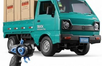 Zivvy Remote Control Truck Toy Green | Dumper Truck | 2.4G Truck Toy Car with Opening Doors, LED Lights, Sound & Spray | High-Speed Rechargeable Toy Truck | Gift for Boys & Girls 5–14 Years