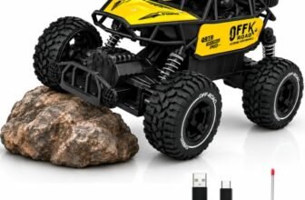 Zivvy Yellow RC Car Rock Crawler Remote Control Car with LED Headlight, Rechargeable Battery High Speed Off Road RC Car, Monster Truck Toy Car for Kids & Boys 7-14 Years | Remote Control Car Toy Gift