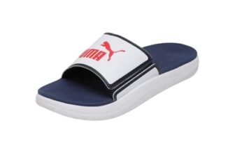 PUMA | Softride Men’s Slides | White-Navy-For All Time Red | 9UK