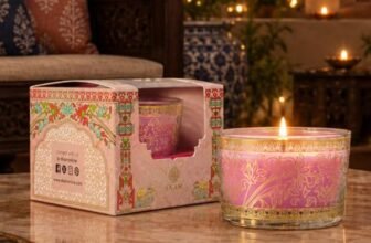 EKAM 2025–26 Festive Fragrance Gift| Scented Bowl Candle| Rose | Inspired by Pink Haveli | 18-Hour Burn | Essential Oil Infused | Gift Box for Diwali & Celebrations