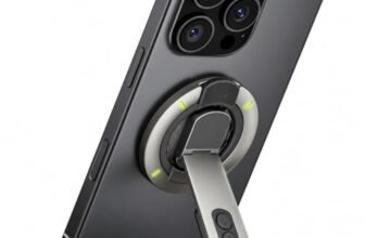Grey Foldable Phone Stand and Magnetic Grip | Double Sided Magnetic Ring Holder Stand for Mobile Phone Daily Routines