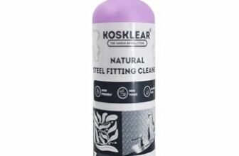 Kosklear Natural Steel Fitting Cleaner – 500 ml I Plant-Based & Chemical-Free I Skin-Friendly Formula I Removes Grime, Water Marks & Limescale I Restores Shine I Safe & Sustainable