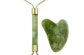 Facial Massager Jade Roller & Gua Sha Tool Natural Stone For Face Neck Healing Skin Wrinkles & Serum Application