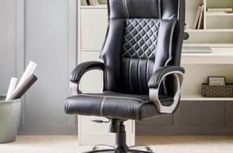 Home Centre | Zuby | Faux Leather | High Back | Metal | Study and Office Chairs | Black | 1 Year Warranty