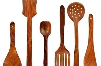 Ace Wood Crafts Wooden Serving and Cooking Spoons Wood Brown Spoons Kitchen Utensil Set of 6