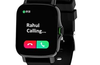 Maxima Max Pro X6 Calling Smartwatch with premium Speaker & Mic,accurate SpO2 monitoring, 8 Fitness modes,Social Media Alerts,Multiple watch faces,1.7″ Full HD Display (400 Nits)-Black