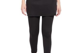 Clovia Women High-Waist Polyester Gym Tights – Workout, Black, XXL