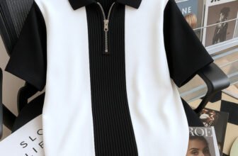 Try This Colorblock Men Polo Neck White, Black T-Shirt