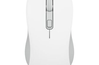 iBall GLIDR S290 Wireless Mouse, Dual Mode 2.4GHz + BT, Up to 1600 DPI, 4 Buttons, Type-C Rechargeable Battery, Ambidextrous Design, Auto Sleep, High Precision Tracking (White)