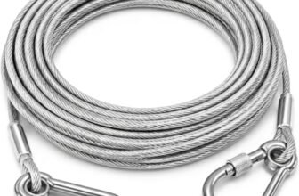 10 Meter Stainless Steel Clothesline Rope with Carabiner Hooks | Heavy-Duty, Rust-Resistant, Strong Hanging Dori, For Balcony, Bathroom, Terrace, Indoor & Outdoor Use