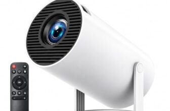 TECHNOVIEW Smart LED Projector, 1080P and 4K Support HD, Android OS, OTT Apps, 180° Rotatable, Auto Keystone, WiFi/BT, HDMI, Cast