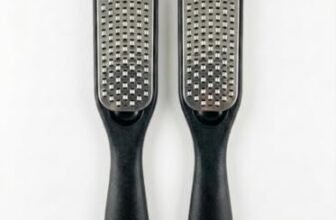 VARNEYA Professional Foot Scrubber Pack of 2 | Large Stainless Steel Heel File | Foot Care Tool | Reusable Pedicure Tool for Smooth & Healthy Feet