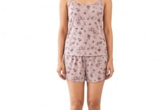 Women’s Satin Night Suit Set with Floral Print Camisole Top and Matching Shorts, Sleeveless Spaghetti Strap Sleepwear, Lightweight Two Piece Nightwear for Women, Homewear and Loungewear. (S)