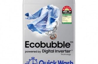 Samsung Smart Choice 8 kg, 5 star, Eco Bubble Tech, Digital Inverter Motor, Soft Closing Door, Fully-Automatic Top Load Washing Machine (WA80BG4441BGTL, Light Gray)