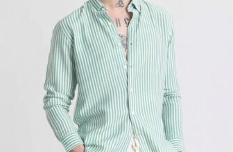 OTUS Men Checkered Casual Green Shirt