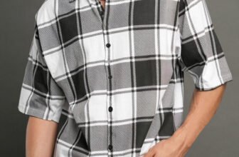EyeBogler Men Checkered Casual Black, White Shirt