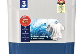 Admiral 8.5 kg Semi Automatic Top Load Washing Machine Blue, White(ADTT85GTFI)