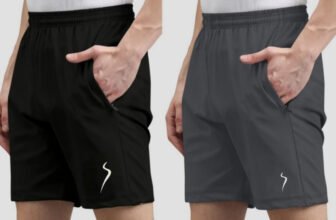 HouseOfCommon Solid Men Black, Grey Sports Shorts