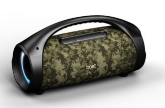 boAt Stone 900 w/ 80W Signature Sound, Up to 15 Hours Playtime, IPX5 Resistance, Type-C Charging, TWS Feature, Built-in Mic, Voice Assistant Portable Wireless Bluetooth Speaker (Jungle Terrain)