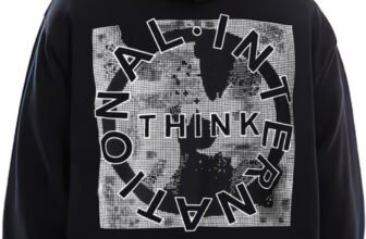 LEWEL Graphic Print, Typography Men Hooded Neck Black T-Shirt