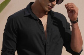 KETCH Men Solid Casual Black Shirt