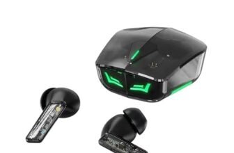 Life Like in-Ear Earbuds, Type-C Fast Charging, 4 Mics, Low Latency, Tranparent Earbuds, RGB Light, Bluetooth 5.3 (Black)
