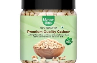 MarwarBites Whole Cashews 500gm | Whole Crunchy Cashew | Premium Kaju nuts | Nutritious & Delicious | Gluten Free & Plant based Protein