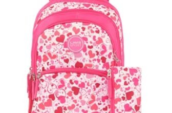 Lavie Sport Heartpop Backpack | 22 Liters | Rain Cover | Gift for Boys & Girls