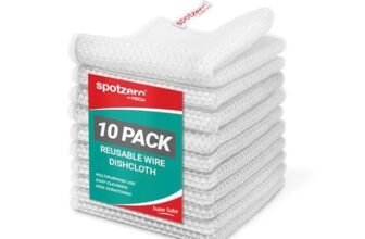 Spotzero By Milton Non-Scratch Wire Dish Cloth (Pack of 10) | Multipurpose Scrubber for Kitchen Utensils, Sinks, Counter & More I Wet and Dry Cleaning for Kitchen & Home