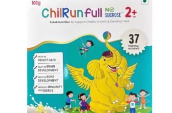 ChilRun full Total Nutrition for Children (No Sucrose 100-grams Carton) | Immunity & Energy Booster | Carton Super Saver Pack | Vanilla | Gluten-Free | No Artificial Colours and Preservatives