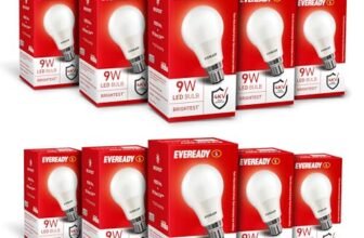 EVEREADY 9W LED Bulb, Cool Day Light (6500K), B22 Base | Energy-Efficient, 4kV Surge Protection, Long-Lasting Durability, Pack of 10