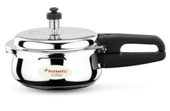 Butterfly Curve 2 Litres Stainless Steel Outer Lid Pressure Cooker | TRIPLY Base | Induction & Gas Stove Compatible | Triple Safety | ISI Certified | 5 Years Manufacturer’s Warranty