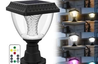 Homehop Solar Light Outdoor Home Garden 10W Automatic Waterproof Gate Lamp | Solar Gate Light Wireless Decorative LED for Compound Wall Boundary, Patio, Landscape, Yard Uses(2200 mAh,ABS,Multicolour)
