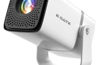 E GATE Atom 3X Projector 4k Ultra HD, Automatic Keystone & Precise Focus, 1080p Native | Rotatable Design | Android 14, Netflix Prime 11,000 Lumens, HDMI-ARC WiFi-6 BT, for Home use Egate