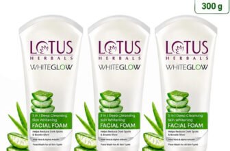 LOTUS HERBALS WG 3-In-1 Deep Cleansing Skin Whitening Facial Foam (100g) pack of 3300g Face Wash(300 g)