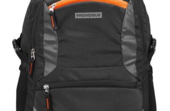 PROVOGUE unisex Spacy with rain cover and reflective strip 35 L Laptop Backpack(Black)