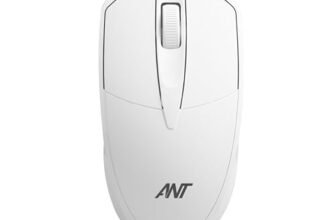Ant Globe 10 Wired Optical Mouse with 1200 DPI, USB Connectivity, Lightweight Design, Durable 3 Buttons, Compatible with Windows/Mac/Linux White