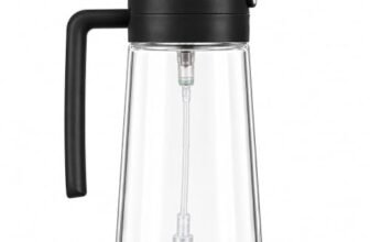 2 in 1 Glass Oil Sprayer Bottle 500 ml with Pouring and Spray Nozzle, Cooking Oil Dispenser for Air Fryer, Salad, BBQ, Roasting, Baking, Grilling and Everyday Kitchen Preparation, Kitchen Pouring Use