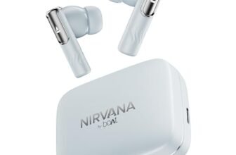 boAt Nirvana Ivy, 50dB Hybrid ANC, 360º Spatial Audio, Dynamic Head Tracking,Fast Charge,App Support, v5.3 Bluetooth Earbuds, TWS Ear Buds Wireless Earphones with mic (Quartz Cyan)