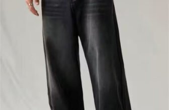 ujas Baggy Fit Men Black Jeans