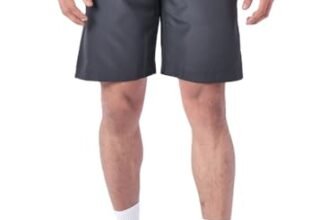 Wildcraft Men’s Solid Regular Fit Shorts| Mid Waist with Adjustable Drawcord, Black, Medium
