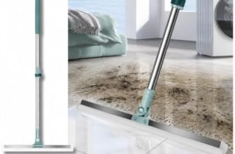 Silicone Floor Wiper with Long Handle for Home Cleaning, Bathroom Water Wiper, Magic Broom Sweeper, Floor Mop for Wet & Dry Cleaning, Glass Wiper, Bathroom & Floor Cleaning Tool