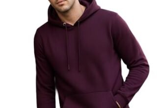 Neostreak Men’s Regular Fleece Hooded Neck Sweatshirt (neoswtsolhd-02-ptpurp_Purple_L)