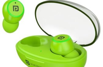 Portronics Harmonics Twins S13 in Ear True Wireless Earbuds with Mic, 24H Playtime, Game/Music Mode, Touch Control, 8mm Driver, Bluetooth 5.3v,IPX5 Water Resistance, Type C Fast Charging(Green)