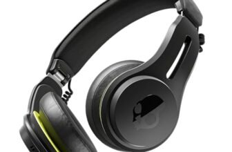 Skullcandy Icon ANC On-Ear Wireless Bluetooth Headphones – Active Noise Cancelling, 97.5dB 60Hr Battery + Rapid Charge, Mic, Adjustable Stay-Aware Mode – Black