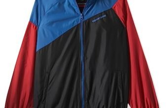 The Indian Garage Co Men’s Polyester Regular Fit Standard Length Windcheater Jacket (1121-Wch-01-1_Blue M), Large