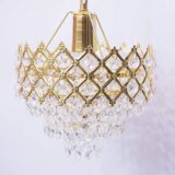 Classical Shyam 160MM PREMIUM QUALITY Chandelier Ceiling Lamp FOR HOME DECOR (Gold) Pendants Ceiling Lamp(Gold)