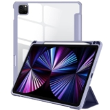 Amazon Basics Case for iPad Pro 11 Inch (2022/2021/2020, 4th/3rd/2nd Generation) | Soft Flexible Cover with Auto Wake/Sleep, Transparent Back, Pencil Holder (Lavender)