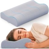 FOVERA Cervical Pillow for Neck Pain | 2 Years Warranty | for Spondylitis Neck & Shoulder Pain, Orthopedic Memory Foam Pillow for Sleeping, Standard Size, 18 x 11 x 3.5 Inch, Grey Jacquard, Pack of 1